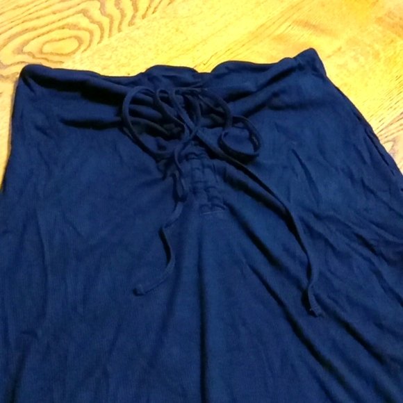 HALARA Womens Skirt Medium New BLACK LONG Work Business Casual RIBBED MIDI - Picture 5 of 9